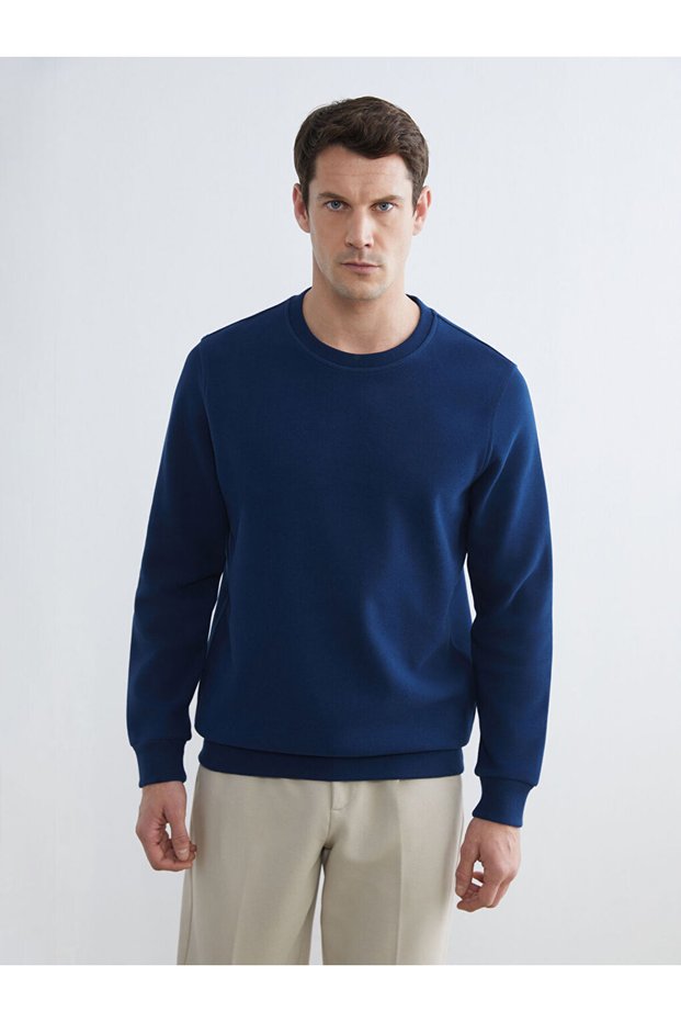 Rmz clothing seasonal deals navy blue crew neck men's sweatshirt