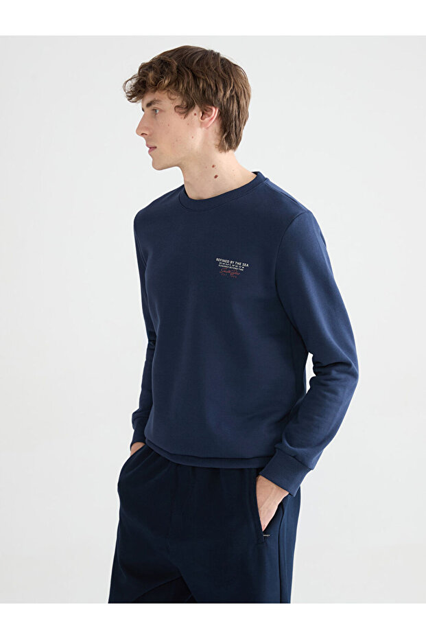 Sparkling Choices from Shining Store Zero Roba Collar Printed Men's Thick Sweatshirt