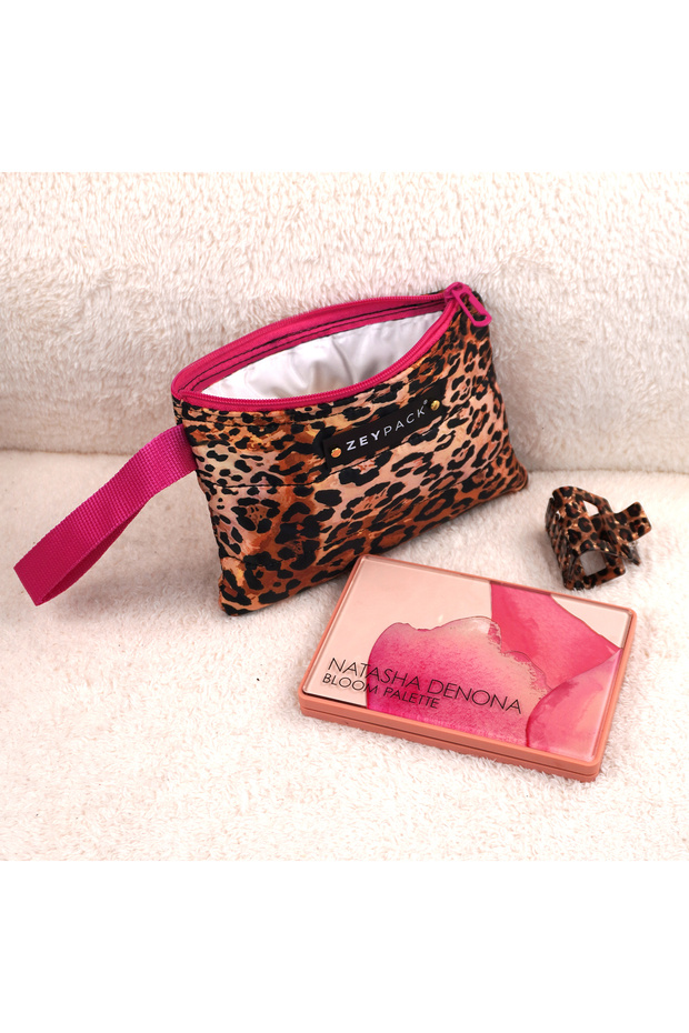 Leopard Patterned Mini Makeup Bag - 3