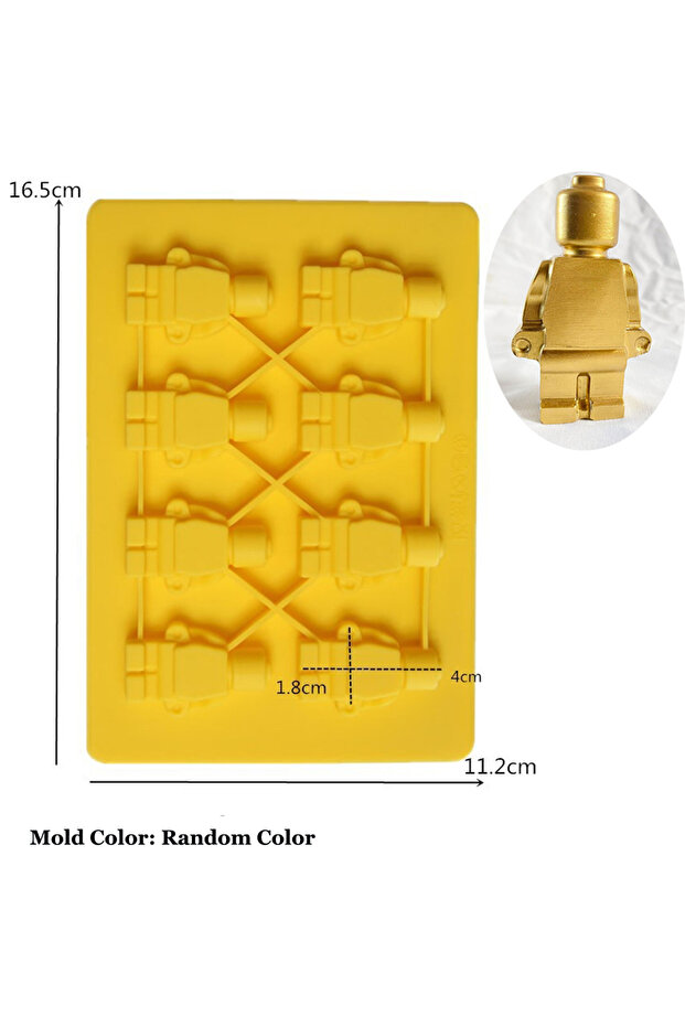 1 Robot Creative Robot Silicone Candle Mold Concrete Plaster Chocolate Baking Mold Home Decoration C