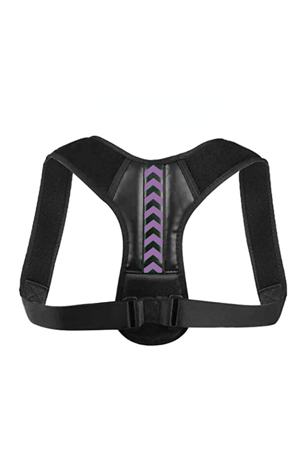 M 40-80kg Black Purple Adjustable Back Shoulder Posture Corrector Belt Clavicle Spine Support Reshap