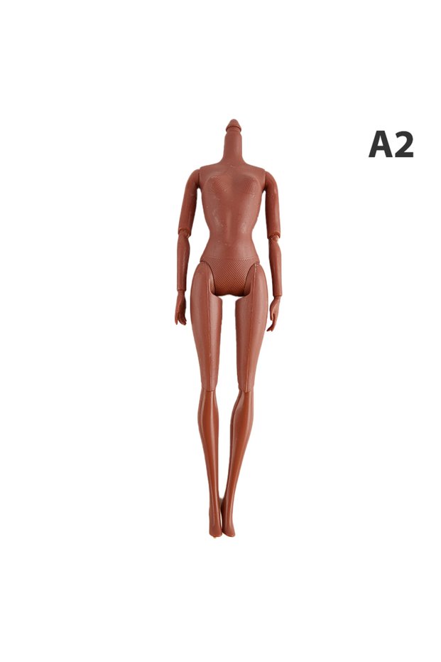 A2 1PC 11 Movable Joints 26/27cm African Doll Nude Body Brown Black Skin Doll Body Skin Children's P