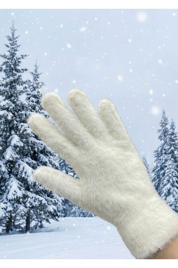Kadın Peluş Eldiven - 1