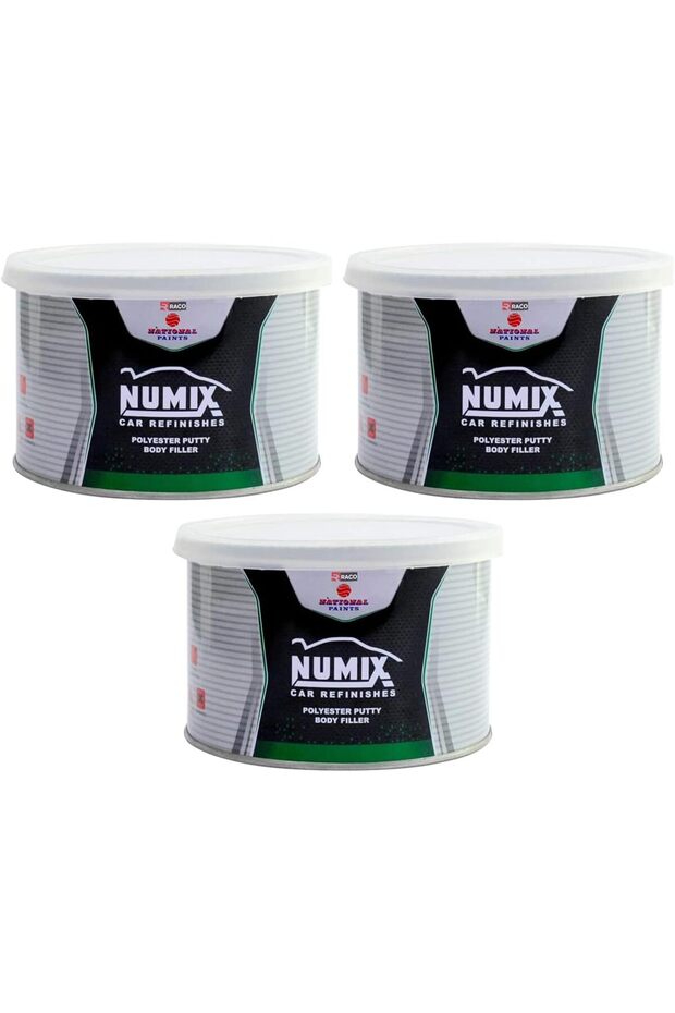 National Paints' Numix Polyester Putty Body Filler Pack of 3 (1.5 KG)