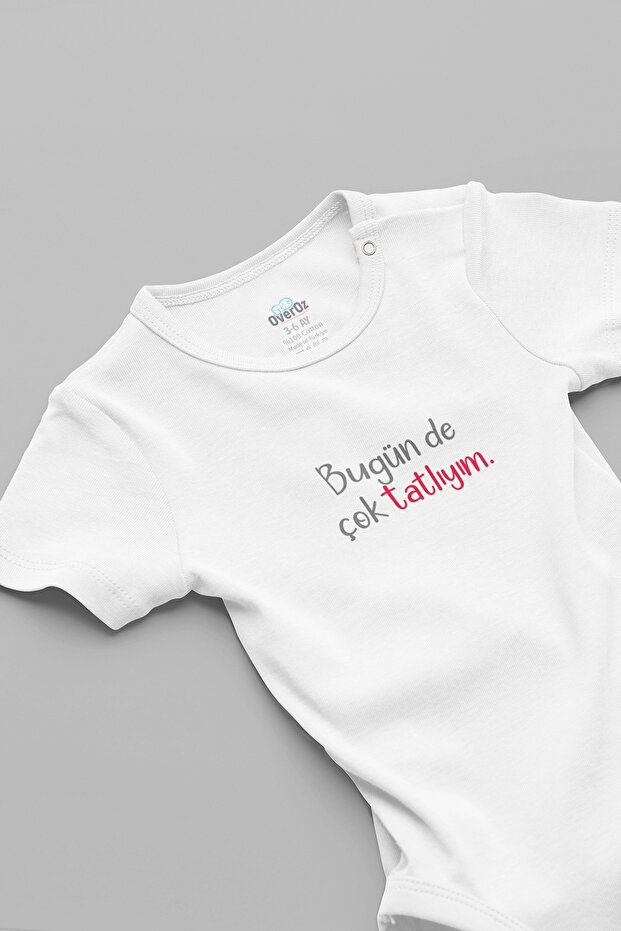 I'M so Sweet Today Written on It Baby Bodysuit Snap Fastener Bodysuit Jumpsuit 5943