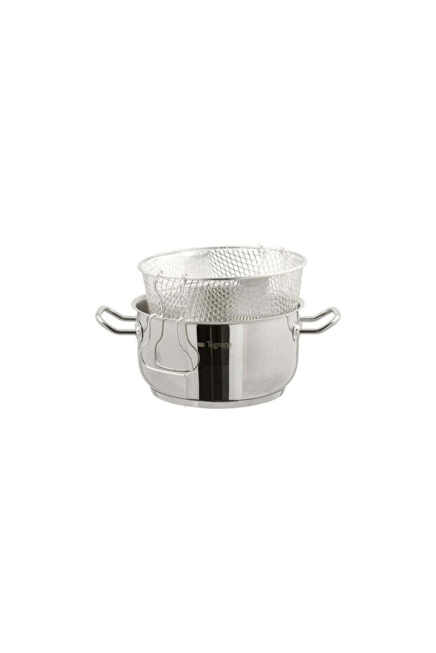 Vanitosa 22cm Professional Stainless Steel Deep Fryer with Basket & Lid