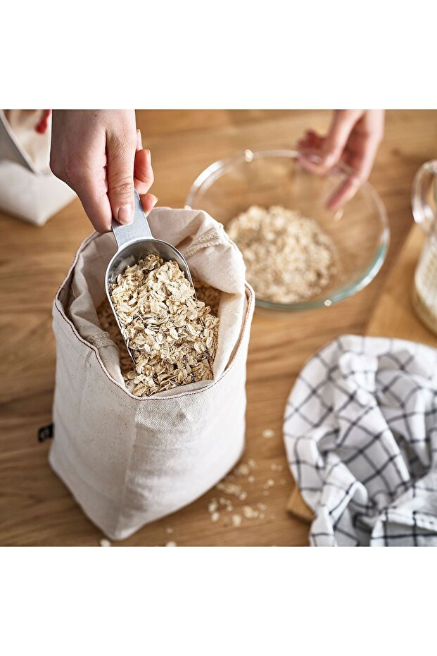 Food Storage Bag, Beige-Red, 3.3 Liters, 2 Pieces