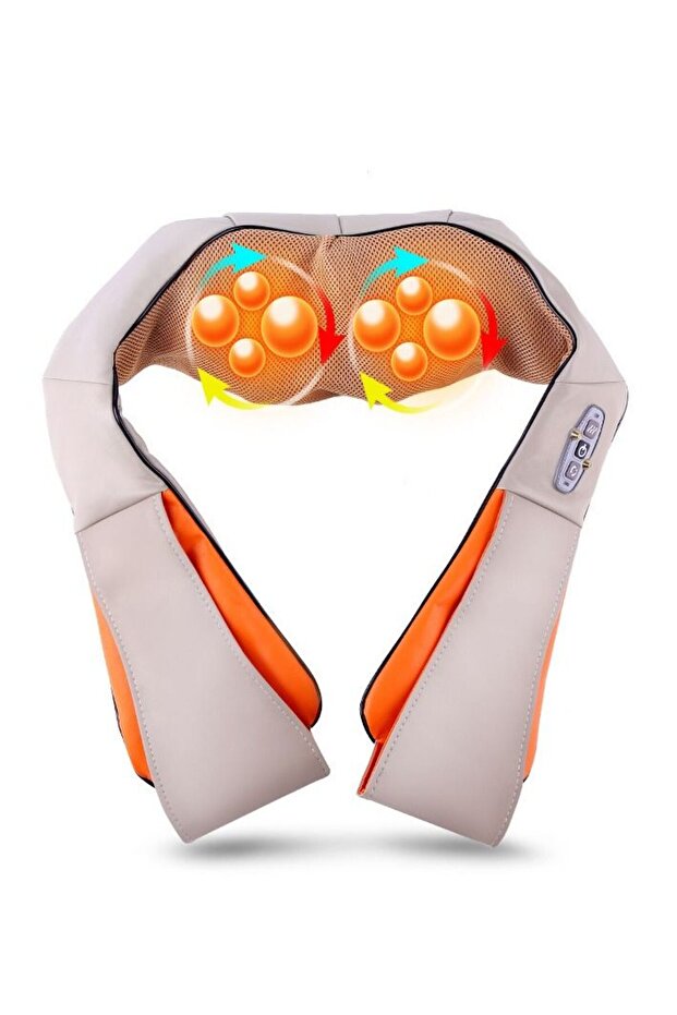 U-Shaped Kneading Massage Shawl with Infrared Heat, 4D Massage for Car & Home