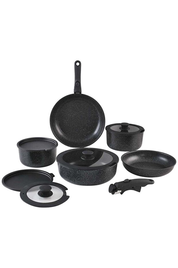 12 Piece Detachable Granite Cookware Set, Non-Stick