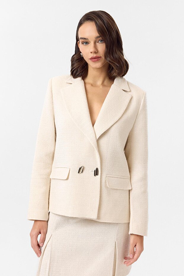 Simli Tüvit Ceket - 4