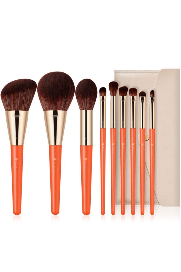 Makeup brush set, DUcare, 9 pieces in case