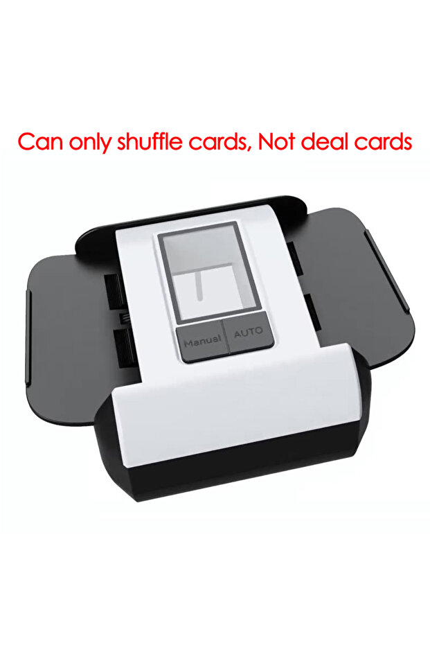 as shown White Black 2000mAh Rechargeable Automatic Card Shuffling Machine Electric Poker Card Mixer