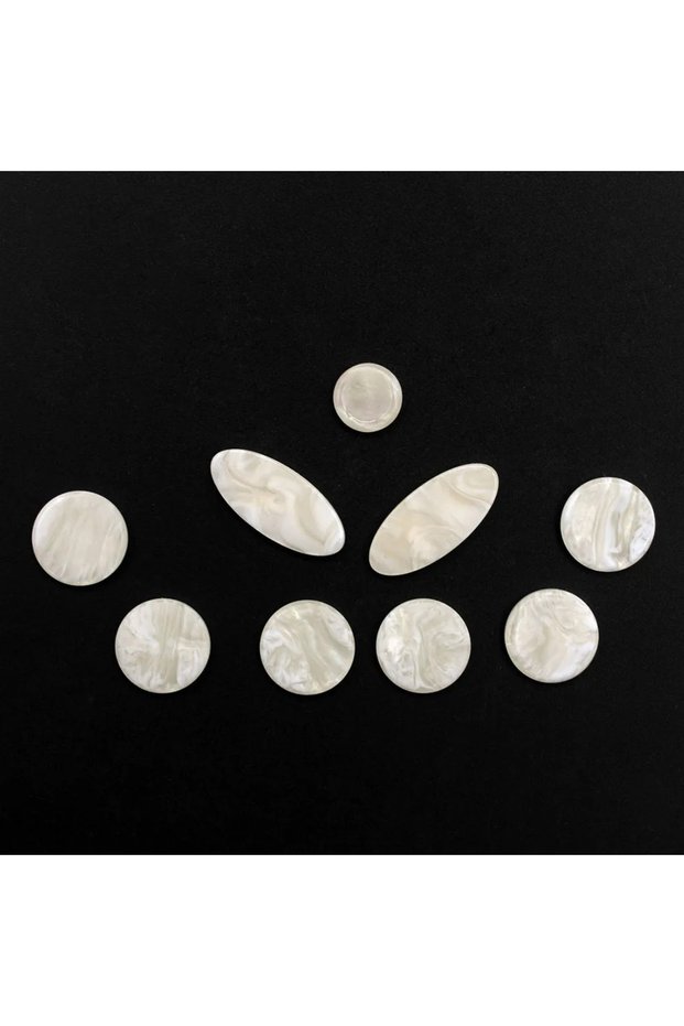 9Pcs/Set Saxophone White Shell Keys White Shell Key Inlays for Alto Tenor Soprano Sax Musical Ins...