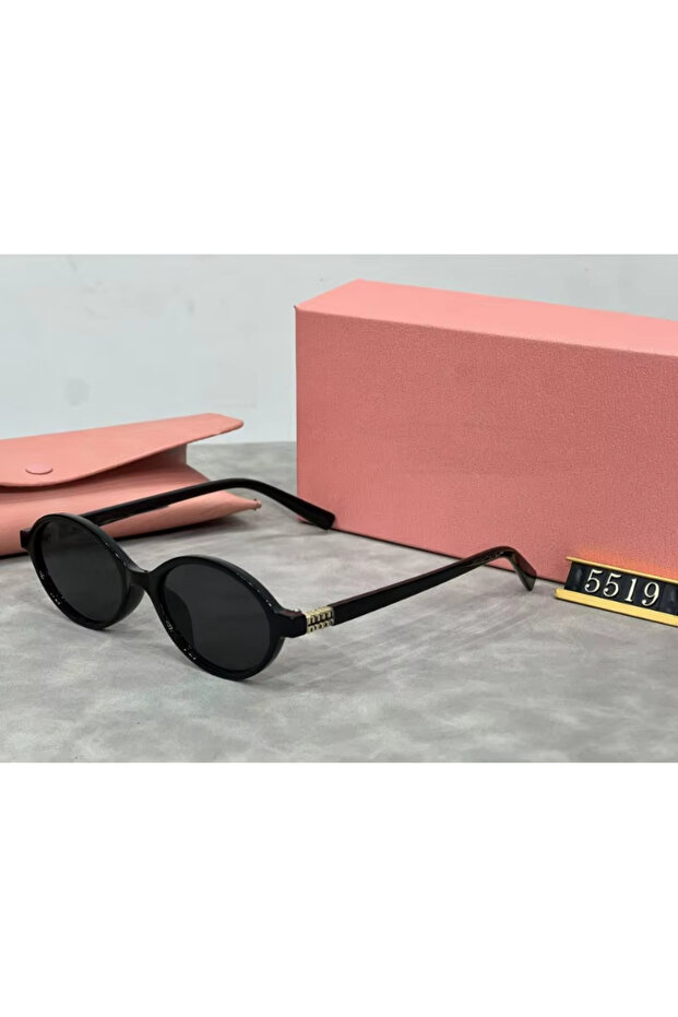 Black 2025 WM Logo Women's UV Protection Polarized Sunglasses - High-end M Model Trendy Thin Frame R