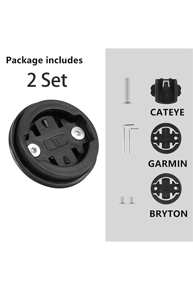 2set DOMEN Bike Computer Holder For Bryton Cateye Bicycle Speedometer Mount Stem Top Cap Stopwa...