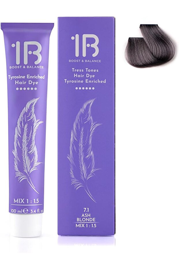 Hair Color Cream #7.1 Ash Blonde – Permanent Cool Blonde Hair Dye