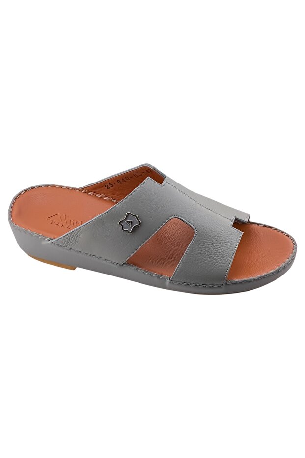 A E T Handmade Arabic Sandals For Men | Outdoor Mens Slippers Open Toe | Genuine Leather with Buckle