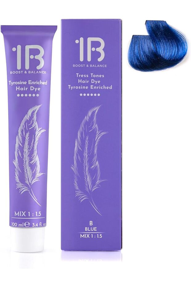 Hair Color Cream #B Blue – Permanent Intense Blue Hair Dye