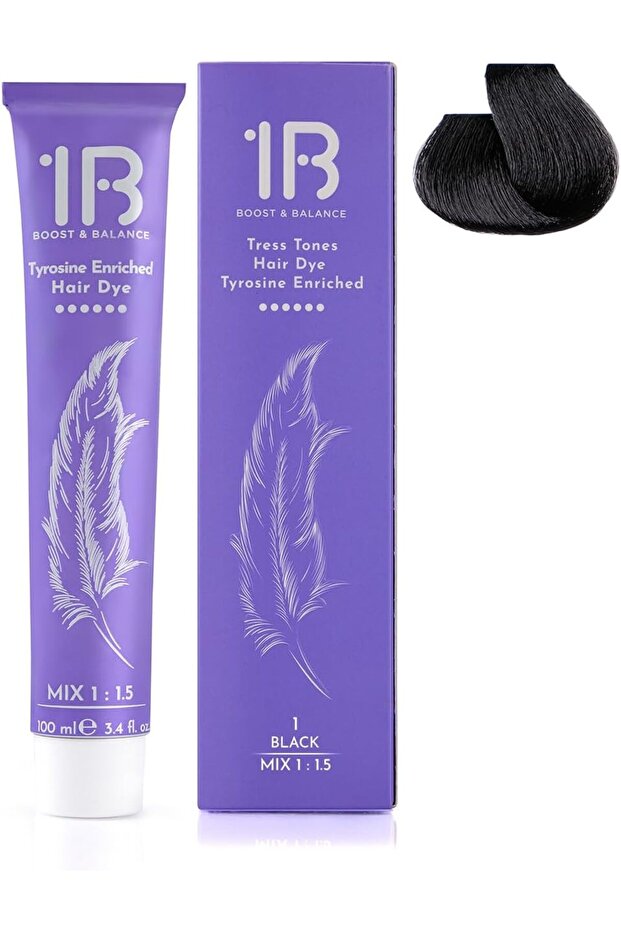 Hair Color Cream #1 Black – Permanent Jet Black Hair Dye