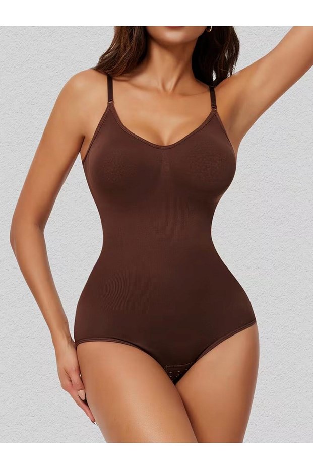 Seamless Bodysuit Corset with Snap Fasteners, Size 2, Slimming and Firming, Push up Effect, Abdomen and Waist Tightening, Women's Body Corset 9051