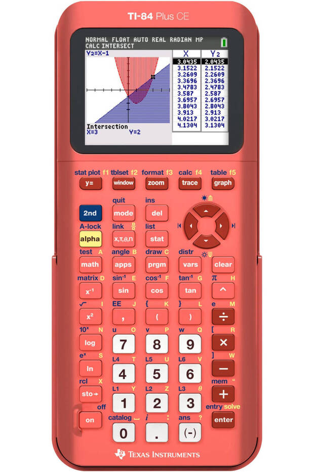 آلة حاسبة بيانية محسّنة من تكساس إنسترومنتس TI-84 Plus CE بايثون - 1