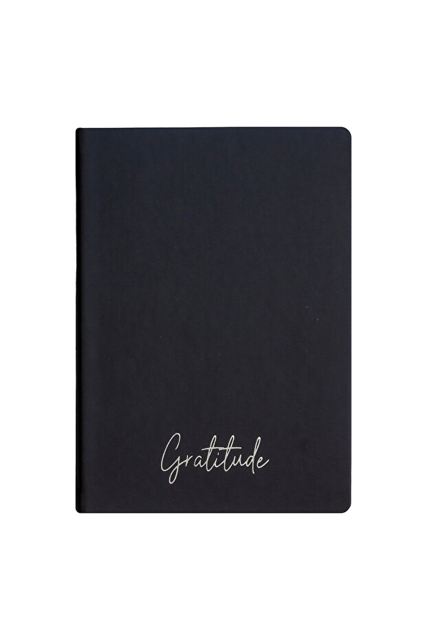 Gratitude Notebook - Thermo Hard Cover - Unlined 192 Pages – 15X21.3Cm - Dark Gray