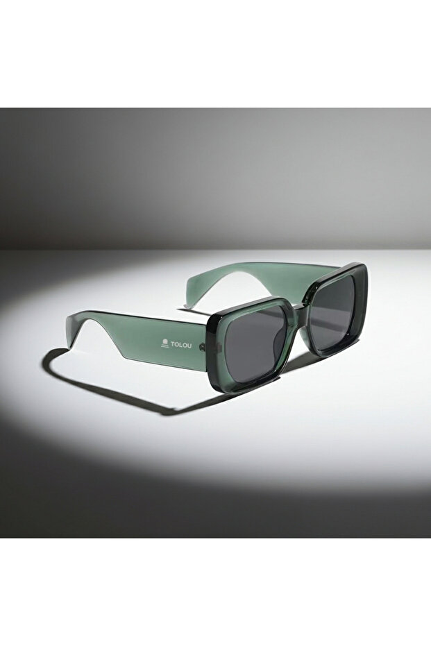 نظارات شمسية مستطيلة بإطار زمردي - 5