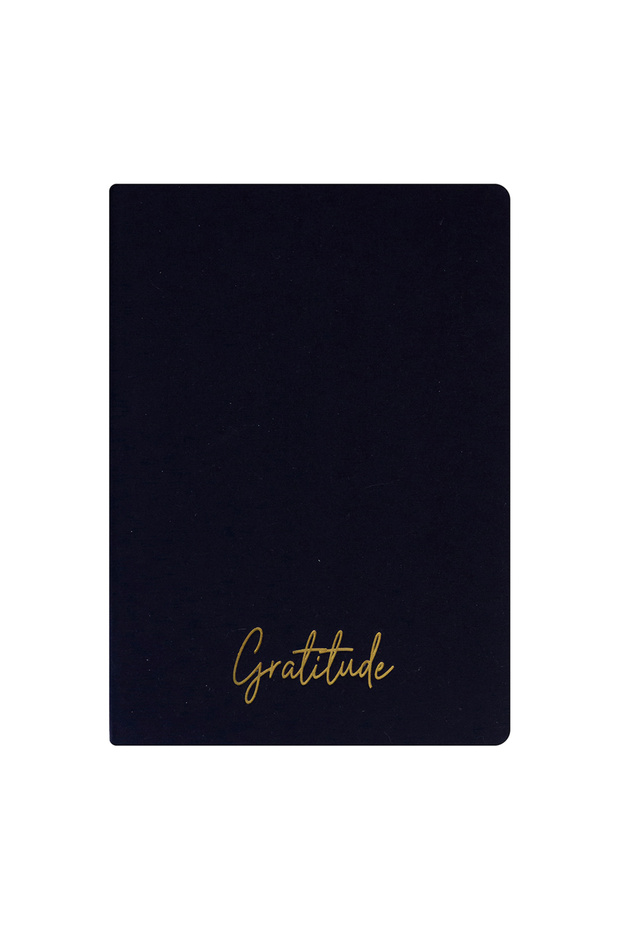 Gratitude Notebook - Linen Hard Cover - Unlined 192 Pages – 15X21.3Cm - Dark Blue