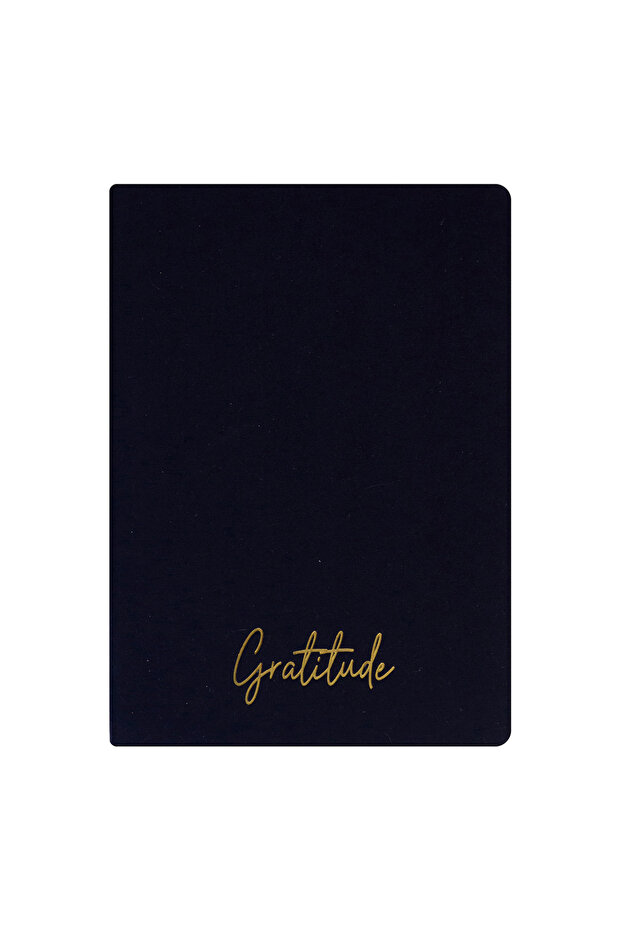 Gratitude Notebook - Linen Hard Cover - Unlined 192 Pages – 15X21.3Cm - Navy Blue