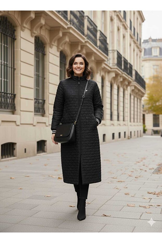 Uzun Şişme Mont - 4