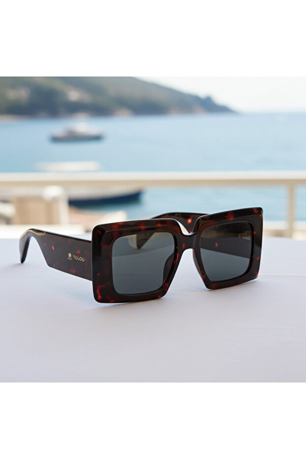 Tortoiseshell Square Sunglasses - 5