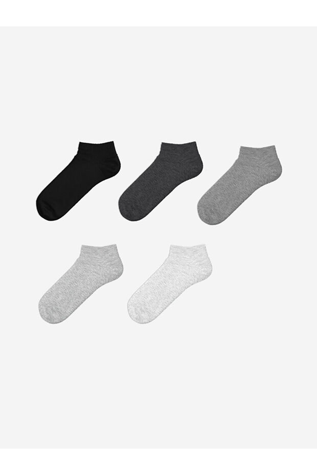 Esvab • Modern & Distinctive Women's Plain Booties Socks 5-Pack