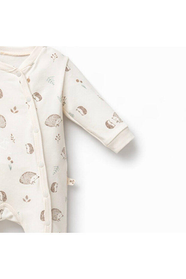 Patterned Hat Baby Romper - 2