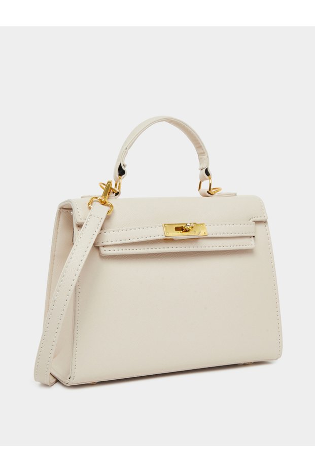 Women Beige Satchel Handbag