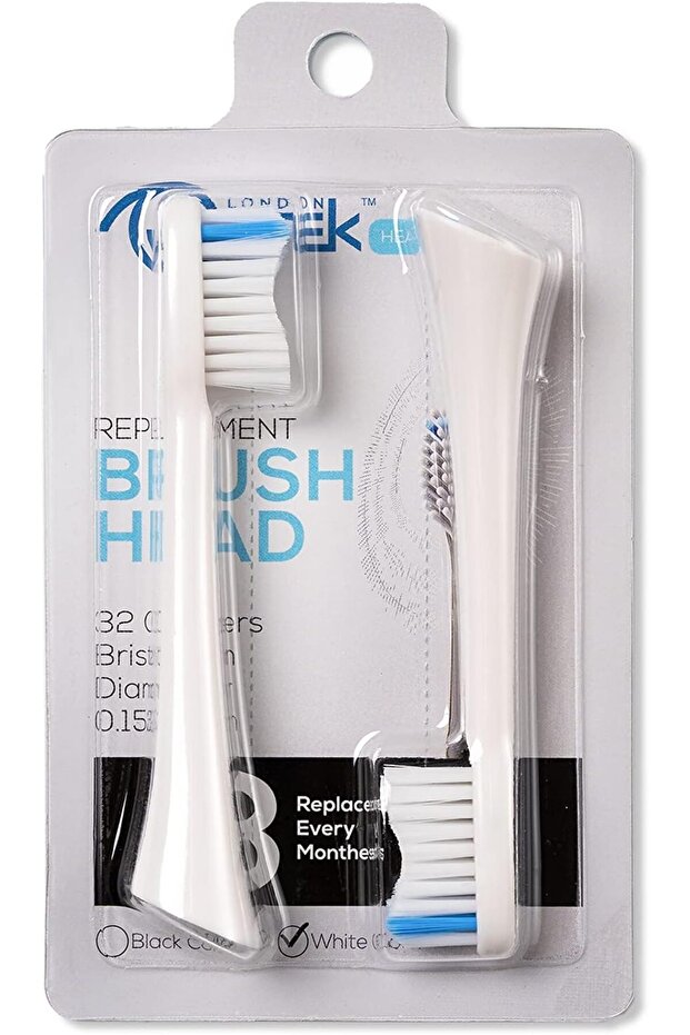 Denticare Smart Sonic Toothbrush Replacement Heads with Blue Bristle Indicator for Deep Cleani