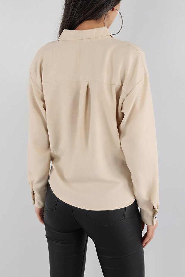 Блуза с връзки отпред - 4