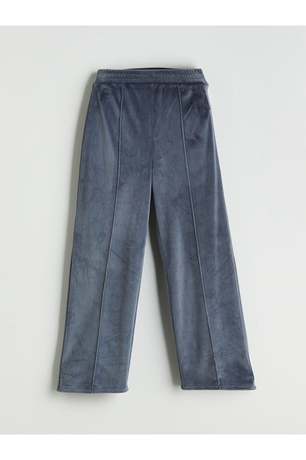 Özmarka New Season Elastic Waist Velvet Girls' Sweatpants