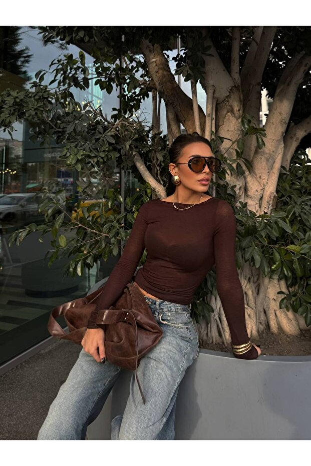 Kadın Transparan Bluz - 1