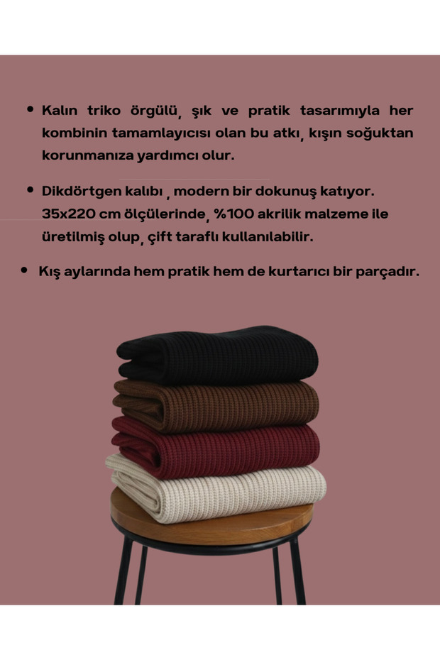 Triko Örme Omuz Atkısı - 2