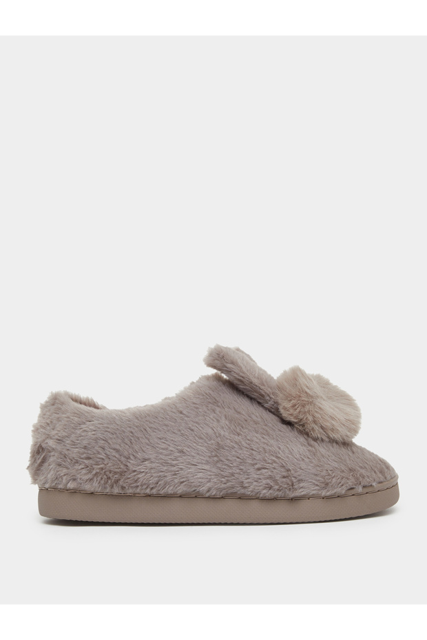 Solid Plush Cute Rabbit Bedroom Slippers