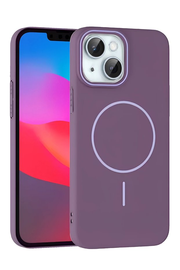 Mtxdpn iPhone 15 Plus Brooch Magsafe Cover (221422) - Purple