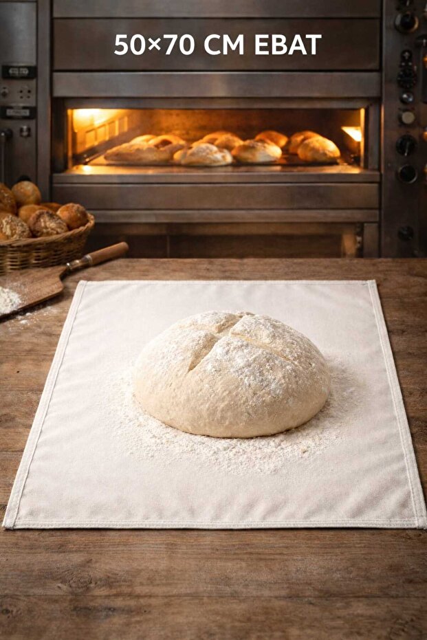 2 Pieces of Dough Bread Proofing Cloth Cotton American Cloth with 4 Corner Eyelets Stitched 50*70 cm
