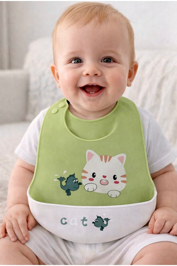 Silicone Baby Bib Children's Bib Stain-Proof Washable