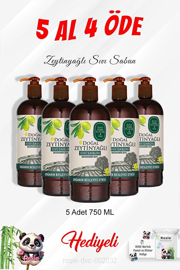 Olive oil liquid soap 750 ml buy 5 pay for 4 and rosie cotton