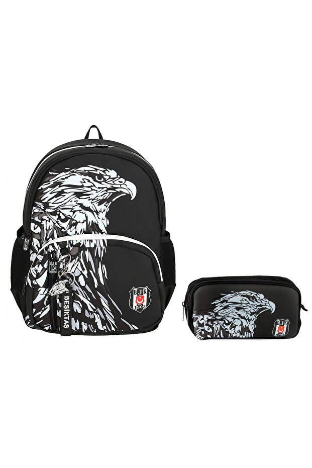 Boy's Eagle Printed School Bag and Pen Holder Set (Set of Two) - 25390