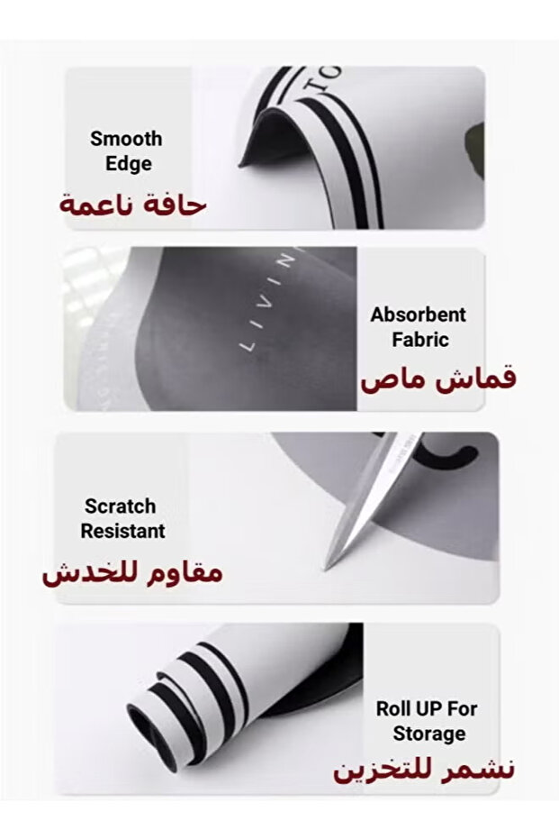 سجادة مطبخ، سجادة أرضية مطبخ، بنمط هندسي ثلاثي الأبعاد، سجادة مدخل متعددة الأغراض - 3