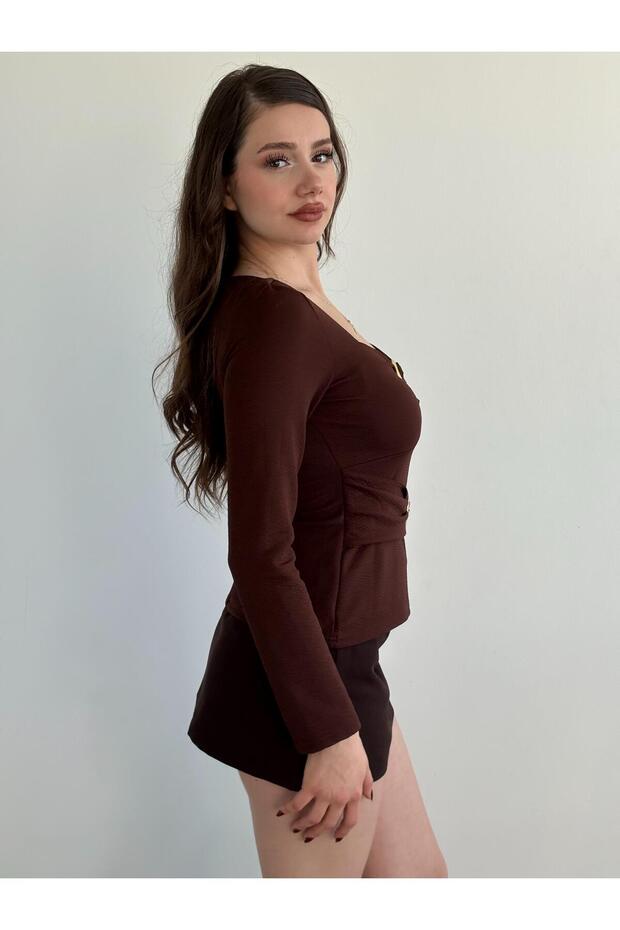 Çift Aksesuarlı Bluz - 4