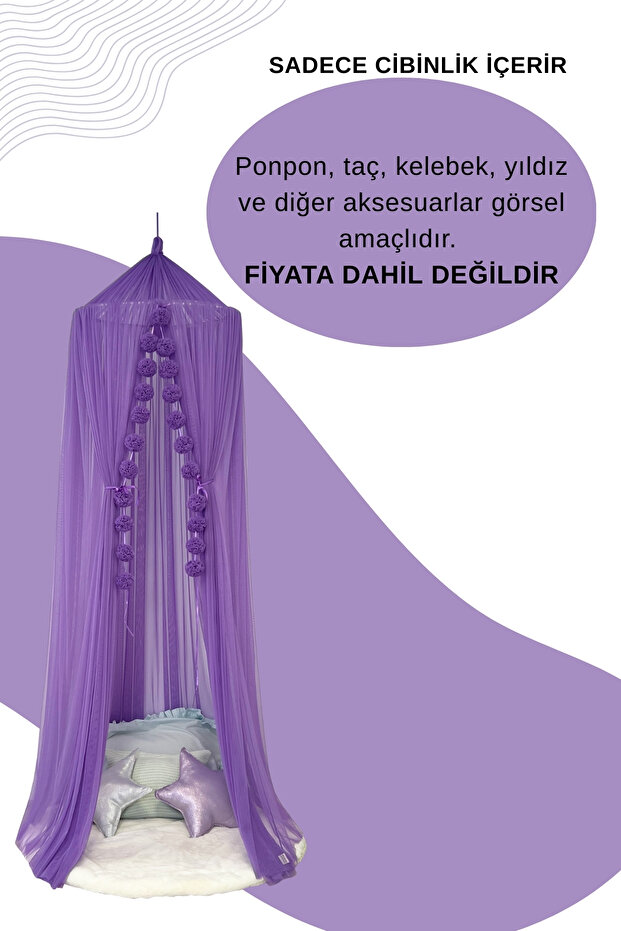 Tül Cibinlik Basic Purple - 2