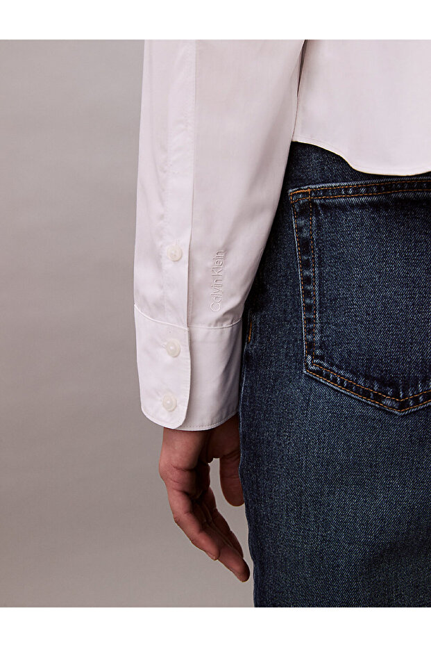 SOLID BOXY CROPPED SHIRT - 6