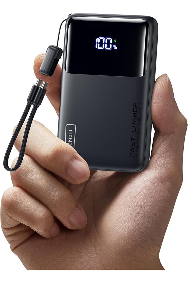 Power Bank, Slimmest 10000mAh 45W PD Fast Charging Portable Charger, USB C in&Out Mini Battery Pack
